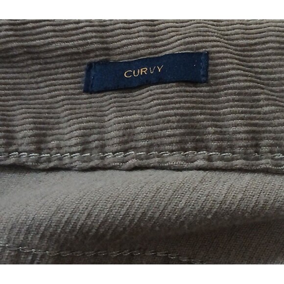 Talbots Women's 16 Curvy Corduroy Jeans Gray Bootcut Flare Soft Stretch - Picture 12 of 13